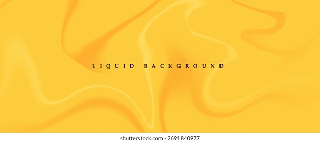 Abstract liquid honey texture, yellow, gold holographic liquid oil textured background with copy space. liquid orange background. satin background.