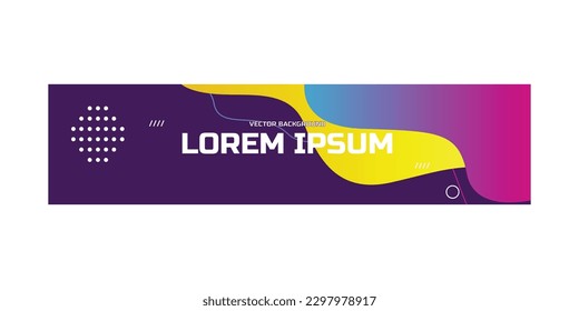 Abstract liquid horizontal banner template vector