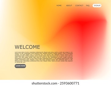 abstract liquid landing page with dynamic flowing shapes and vibrant colors  
