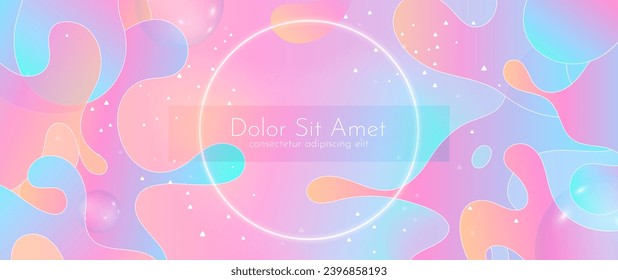 Abstract liquid lava lamp vector geometric background. Vector illustration for banner and advertising.