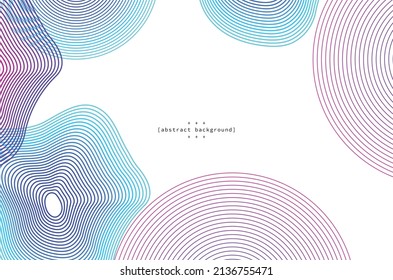 se puede utilizar la línea líquida abstracta con curva en fondo violeta y azul sobre fondo blanco para la aplicación de la tecnología de la plantilla de la portada del libro de notas de la revista del folleto publicitario de la tecnología del vector.