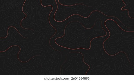Abstract liquid linear topographic dark background