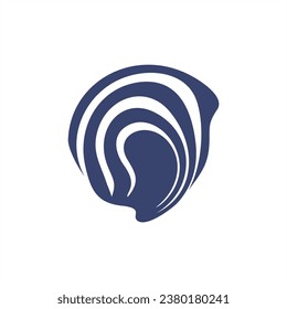 abstract liquid logo line blue nature background.