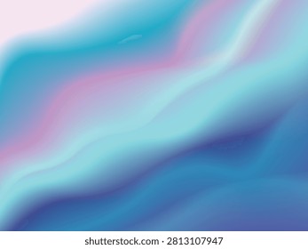 Abstract liquid marble background featuring fluid abalone paua shell texture, wavy holographic gradient wallpaper with soft iridescent waves