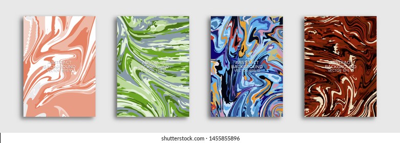 Abstract liquid marble background. Liquid marble texture, waves. Applicable for cover design, invitations, presentations, flyers, posters, business cards. Contemporary art. Vector illustration EPS 10.