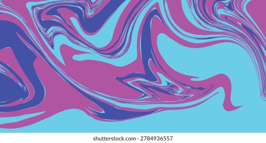 Abstract liquid marble texture with swirls of neon magenta  electric blue and bright cyan  liquid acrylic pouring effect, Vol 1