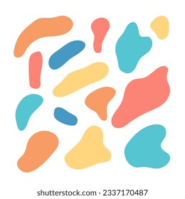 Abstract Liquid Melting Shapes. Fluid Design Elements for Backgrounds.