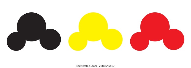 Icono de forma de metaball líquido Abstractas. Forma geométrica de esfera decorativa colorida brillante. Bola de transformación de la gota o molécula de agua. forma de burbuja suave. 