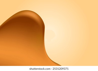 Abstractas textura de chocolate con leche líquido, gradiente fluido suave marrón rico, fondo texturizado de jalea o pudín con espacio de copia. Formas orgánicas que fluyen, gel o aceite brillante elegante, exhibición del producto del suero