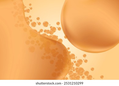 Textura de chocolate de leite líquido abstrato, rico gradiente de fluido de caramelo, geleia ou fundo texturizado pudim com espaço de cópia. Formas orgânicas fluidas, gel ou óleo brilhante elegante, exposição de produtos de soro