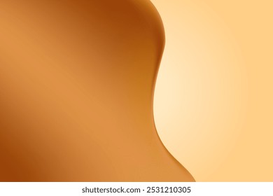 Textura de chocolate de leite líquido abstrato, rico gradiente de fluido liso marrom, geleia ou fundo texturizado pudim com espaço de cópia. Formas orgânicas fluidas, gel ou óleo brilhante elegante, exposição de produtos de soro