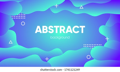 Abstract liquid minimal blue poster header background
