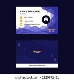 Abstract Liquid Name Card Design for Business or Company