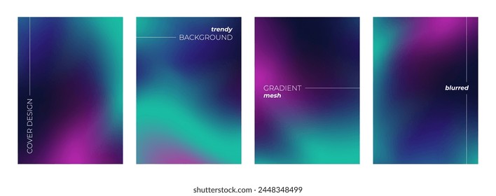 Abstract liquid neon background. Blurred fluid colours. Vibrant gradient mesh. Futuristic modern design for wallpaper, poster, presentation, cover, banner, brochure, flyer, website, landing