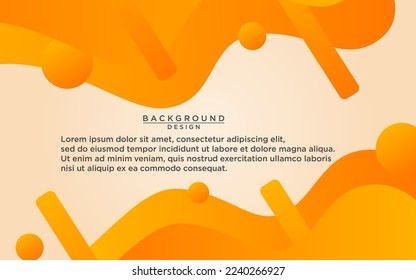 Abstract liquid orange shape background. orange fluid vector banner template for social media, web sites