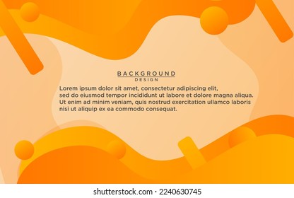 Abstract liquid orange shape background. orange fluid vector banner template for social media, web sites