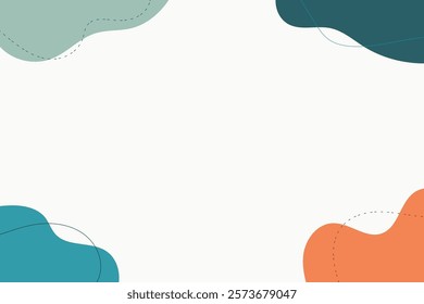 abstract liquid organic shape background natural border frame copy space