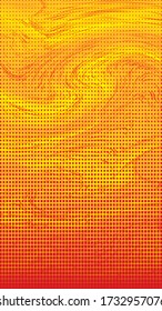 Abstract liquid paint orange grunge background. Modern screen vector design for mobile app