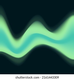 Abstract liquid plasma, neon green gradient on black isolated background. Fluid 3d shapes vector trendy liquid colors backgrounds set. Green Colored fluid graphic composition illustration.