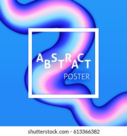 Abstract Liquid Poster Liquid Fluid. Vector Illustration of Colorful Creative Background.