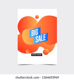 Abstract liquid promotion background graphic elements