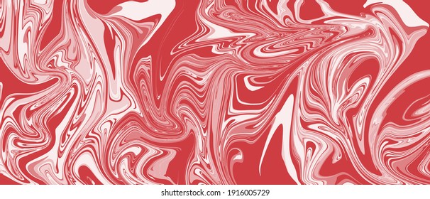 Abstrakter, flüssiger, roter und weißer Hintergrund, Vektorgrafik