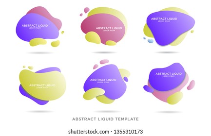 líquido abstracto, conjunto de ilustraciones vectoriales líquidas abstractas, puede utilizarse para la página de inicio, plantilla, ui, web, aplicación móvil, afiche, banner, volante, revista, etiqueta, vale
