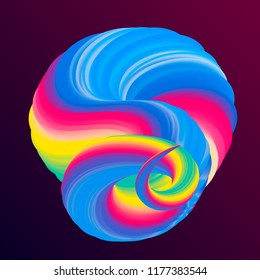 Abstract  liquid shape background with 3D Effect. Fluid design vector illustration