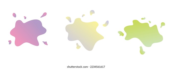 abstract liquid shape banner. colorful fluid template background.