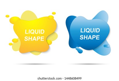 Abstract Liquid Shape banner flyer template in modern gradient style vector illustration 