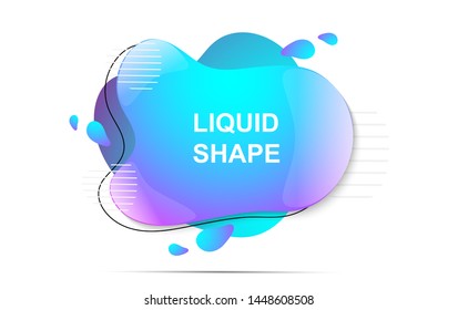 Abstract Liquid Shape banner flyer template in modern gradient style vector illustration 