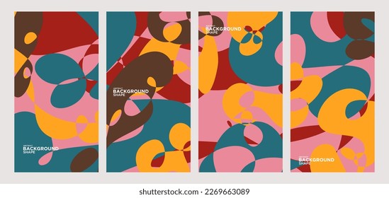 Abstract liquid and liquid shape for brochure design template