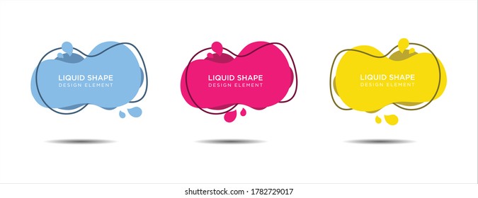 abstract liquid shape design element 