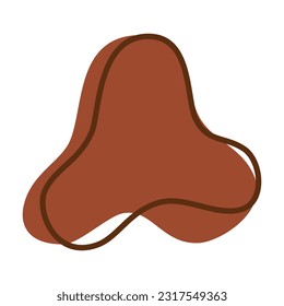 Abstract liquid shape. Fluid aesthetic flat color design vector illustration template. Ready to use for print and web design