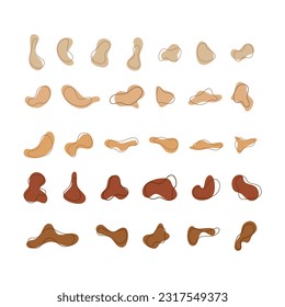 Forma líquida abstracta. Plantilla de ilustración vectorial de diseño de color plano estético fluido. Listo para usar en diseño web e impreso
