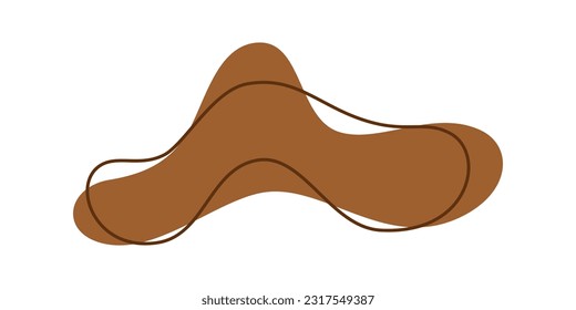 Abstract liquid shape. Fluid aesthetic flat color design vector illustration template. Ready to use for print and web design