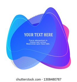 Abstract liquid shape. Fluid blur shapes designbeffect soft transition. Isolated gradient waves with geometric lines, dots. Vector illustration eps10 texture for banners, logo, flyer, presentation