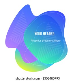 Abstract liquid shape. Fluid blur shapes designbeffect soft transition. Isolated gradient waves with geometric lines, dots. Vector illustration eps10 texture for banners, logo, flyer, presentation