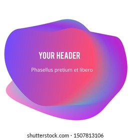 Abstract liquid shape. Fluid blur shapes designbeffect soft transition. Isolated gradient waves with geometric lines, dots. Vector illustration eps10 texture for banners, logo, flyer, presentation
