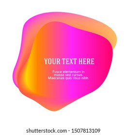 Abstract liquid shape. Fluid blur shapes designbeffect soft transition. Isolated gradient waves with geometric lines, dots. Vector illustration eps10 texture for banners, logo, flyer, presentation