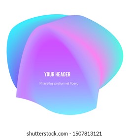 Abstract liquid shape. Fluid blur shapes designbeffect soft transition. Isolated gradient waves with geometric lines, dots. Vector illustration eps10 texture for banners, logo, flyer, presentation