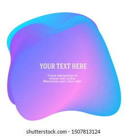 Abstract liquid shape. Fluid blur shapes designbeffect soft transition. Isolated gradient waves with geometric lines, dots. Vector illustration eps10 texture for banners, logo, flyer, presentation