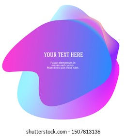 Abstract liquid shape. Fluid blur shapes designbeffect soft transition. Isolated gradient waves with geometric lines, dots. Vector illustration eps10 texture for banners, logo, flyer, presentation