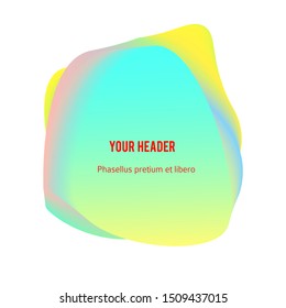 Abstract liquid shape. Fluid blur shapes designbeffect soft transition. Isolated gradient waves with geometric lines, dots. Vector illustration eps10 texture for banners, logo, flyer, presentation