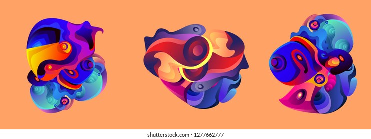Abstract Liquid Shape Fluid Design Isolated Stock Vector (Royalty Free ...
