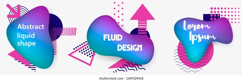 Abstract Liquid Shape Fluid Design Isolated Stock Vector (Royalty Free ...
