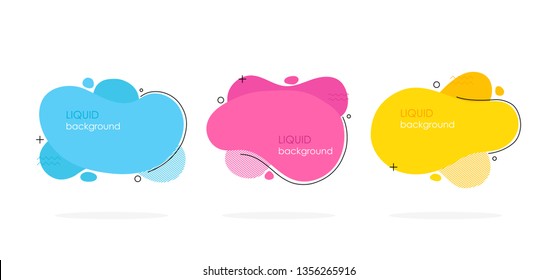 Abstract liquid shape. Fluid design. Modern vector illustration.