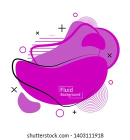 Abstract liquid shape. Fluid design. Isolated flat waves. Fluid color badges. Abstract shapes composition. Modern geometric badges. Eps10 vector - Vector