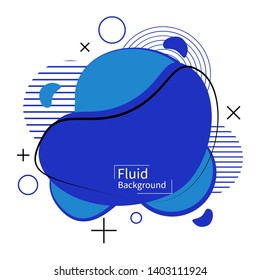 Abstract liquid shape. Fluid design. Isolated flat waves. Fluid color badges. Abstract shapes composition. Modern geometric badges. Eps10 vector - Vector