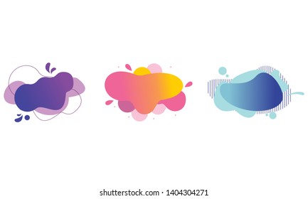 Abstract liquid shape. Fluid design. Modern vector illustration